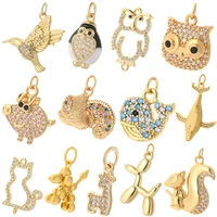 pet dog cat animals charms for jewelry making whale bird fish diy pendant for earrings necklace bracelet copper