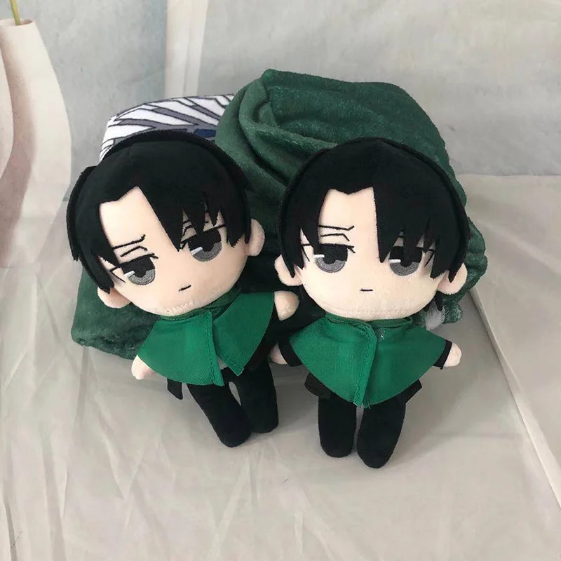 

Игрушка плюшевая из аниме «атака на Титанов», милая кукла Леви Эрен Микаса, милая коллекция, мягкая кукла, подарок для детей на день рождения, 20 см
