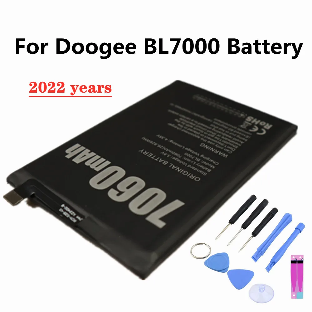 

2022 years New 100% Original 7060mAh Battery BL7000 For DOOGEE BL 7000 High Quality Replacement Batteries + Tools
