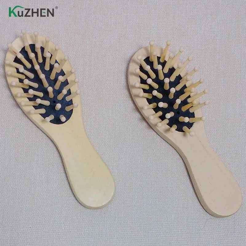 

1 шт., Антистатическая деревянная щетка, дерево, бамбук, уход за волосами, спа, массажная расческа, расчески, инструменты для укладки