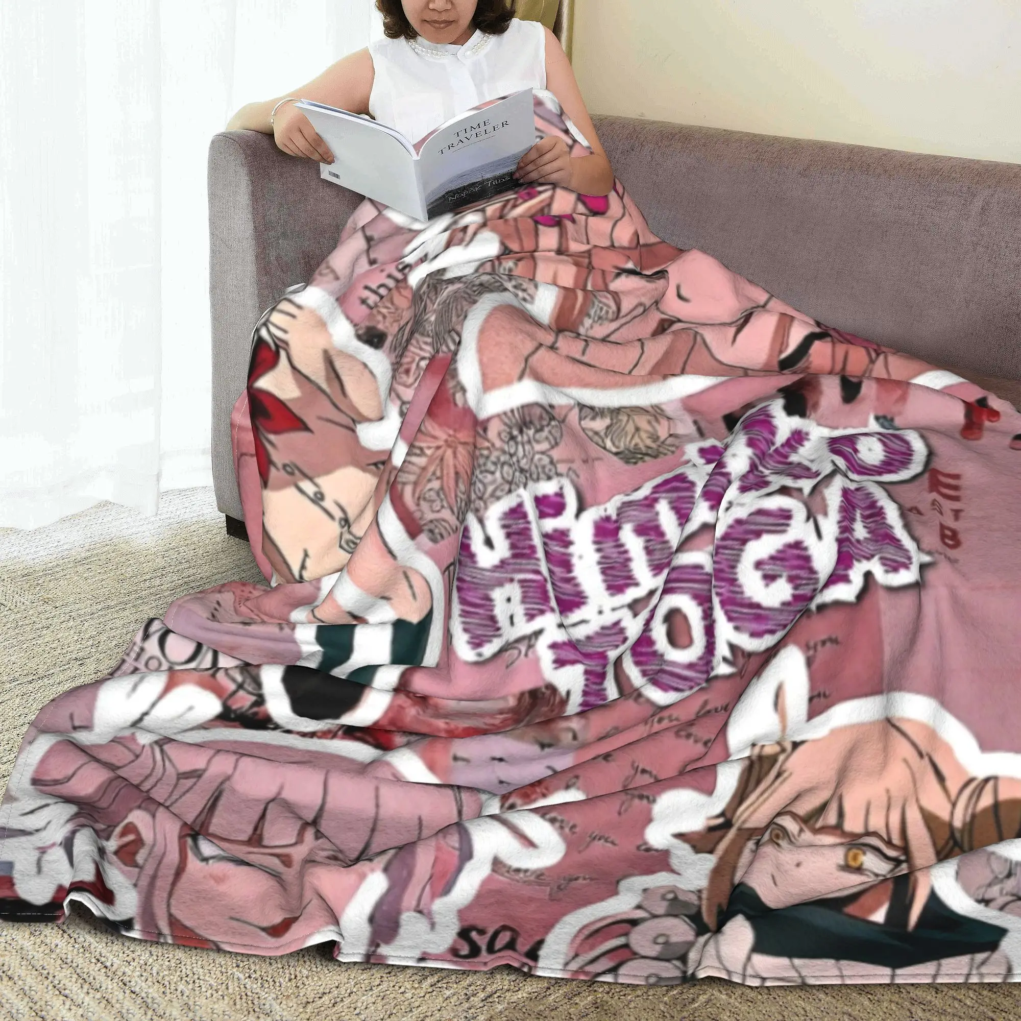 Одеяла My Hero Academia Himiko Toga бархатное теплое одеяло в стиле аниме манга для самолета