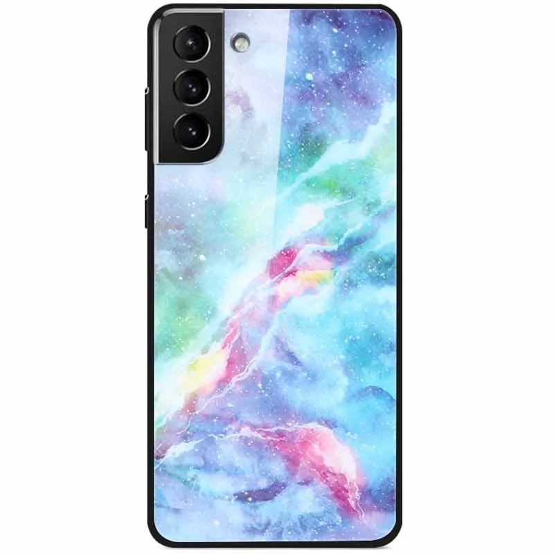 Для Samsung S21 FE 5G чехол из закаленного стекла Защитная твердая задняя крышка для Galaxy