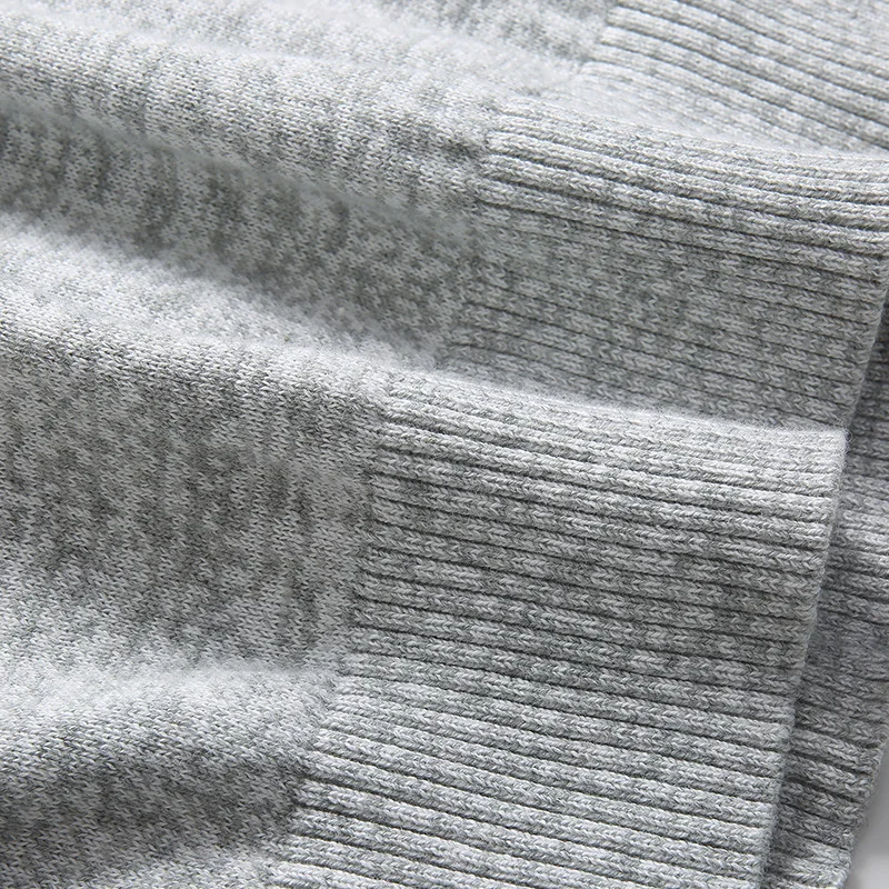 Men's Sweater Solid Pullover 100%Cotton Jumpers For Seasons Comfort Wear Knitted Fashion O-Neck Male Clothing Size S to 2XL |