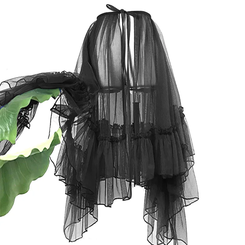 Сетчатая прозрачная юбка для женщин