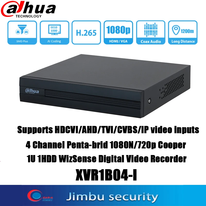 Видеорегистратор Dahua DVR XVR, 4 канала, цифровой видеорегистратор с искусственным интеллектом, поддержкой HDCVI/AHD/TVI/CVBS/IP