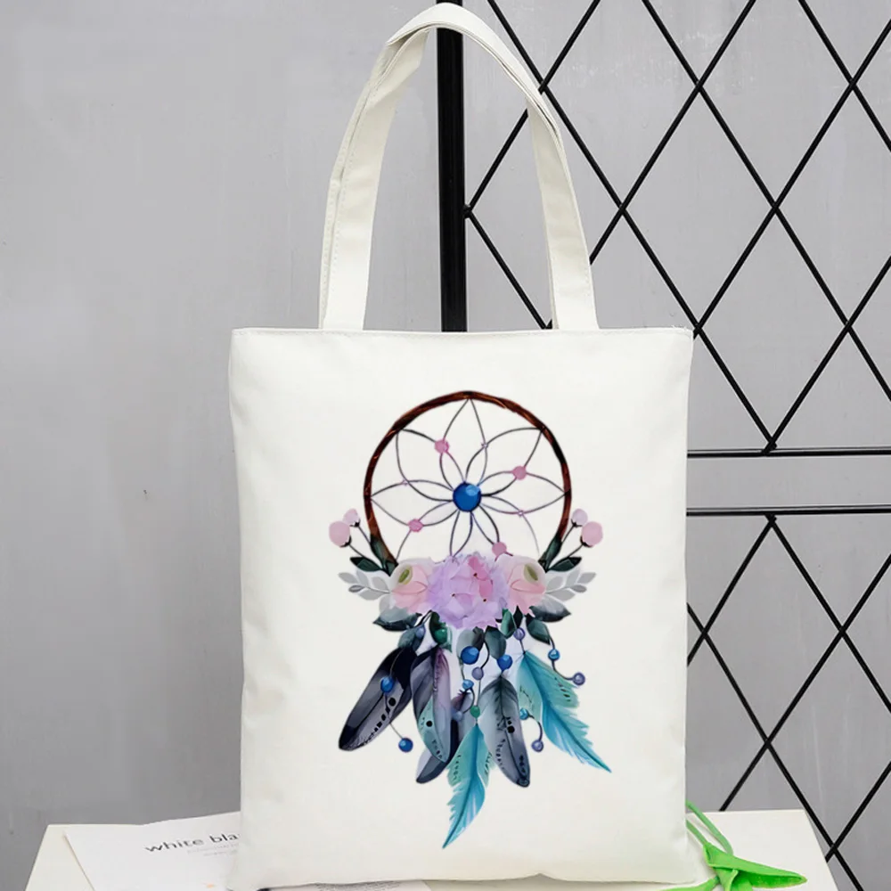 Сумка для покупок Ловец снов экологически чистая Холщовая Сумка-тоут сетчатые