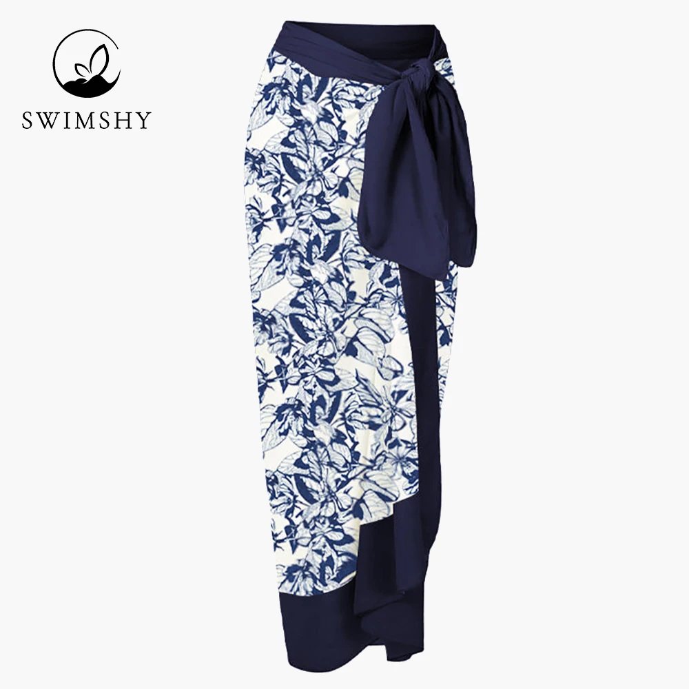 2022 Bikinis Chic Print Bathing Suit Fashion Lace Up High Waist Swimsuit Women Beachwear Split-joint Swimwear Backless Surf Wear