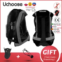 uchoose motorcycle airbag vest motorcycle life jacket reflective safety ce protector motocross racing riding air bag system