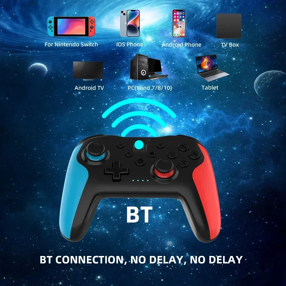 Беспроводной контроллер для PS3, Bluetooth-геймпад для Switch и ПК, с двойной вибрацией, 6-осевой джойпад, тачпад, наушники (art.: 3920d8203c29b) - 3920d8203c29b