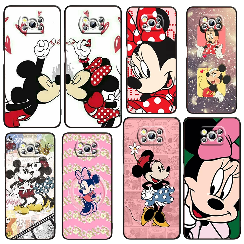 

Mickey Mouse Animation Phone Case For Xiaomi Civi Mi Poco X4 X3 NFC F4 F3 GT M4 M3 M2 X2 F2 Pro C3 4G 5G Black TPU Fundas