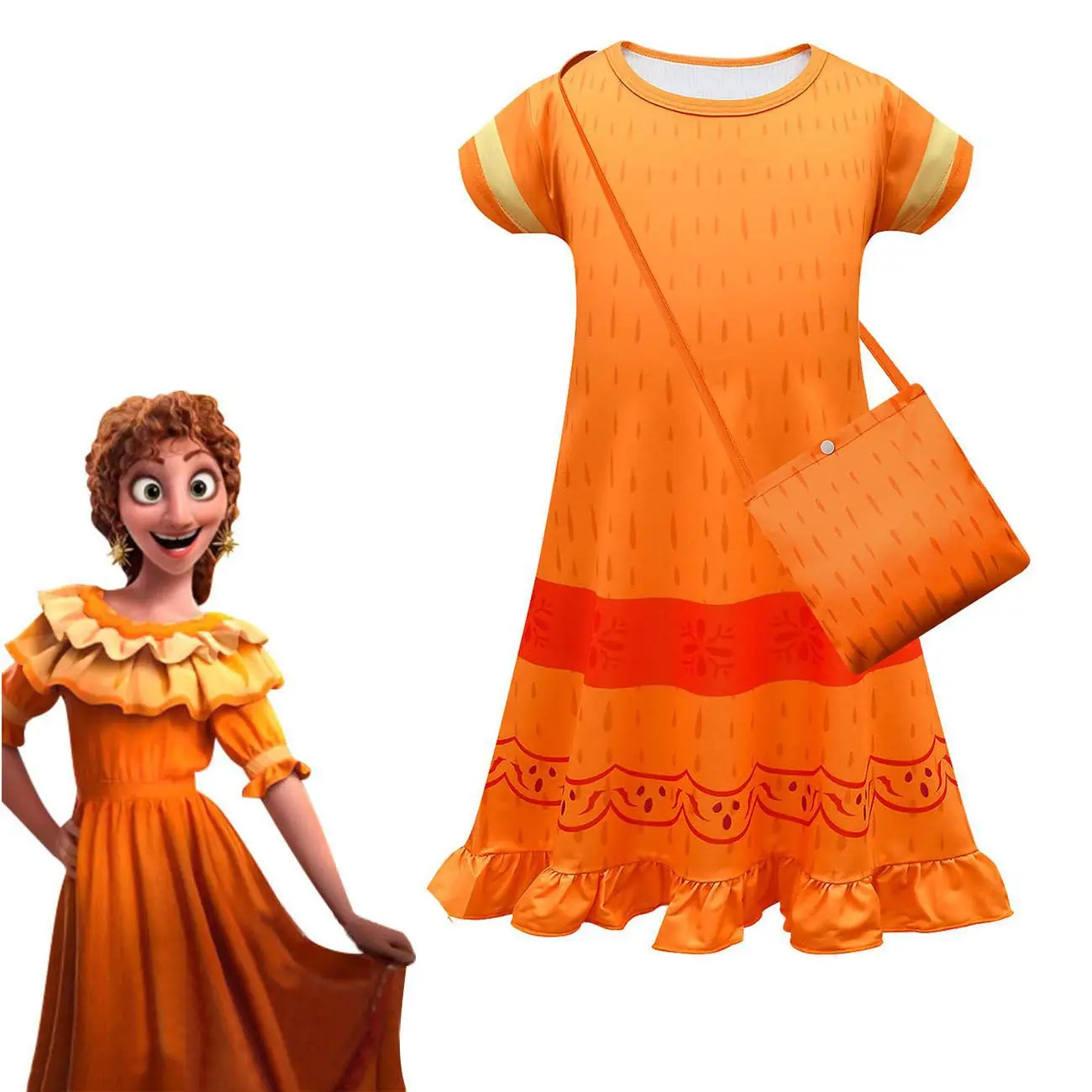 Костюм для косплея по мотивам фильма эньканто Мирабель мадригал одежда девушек с