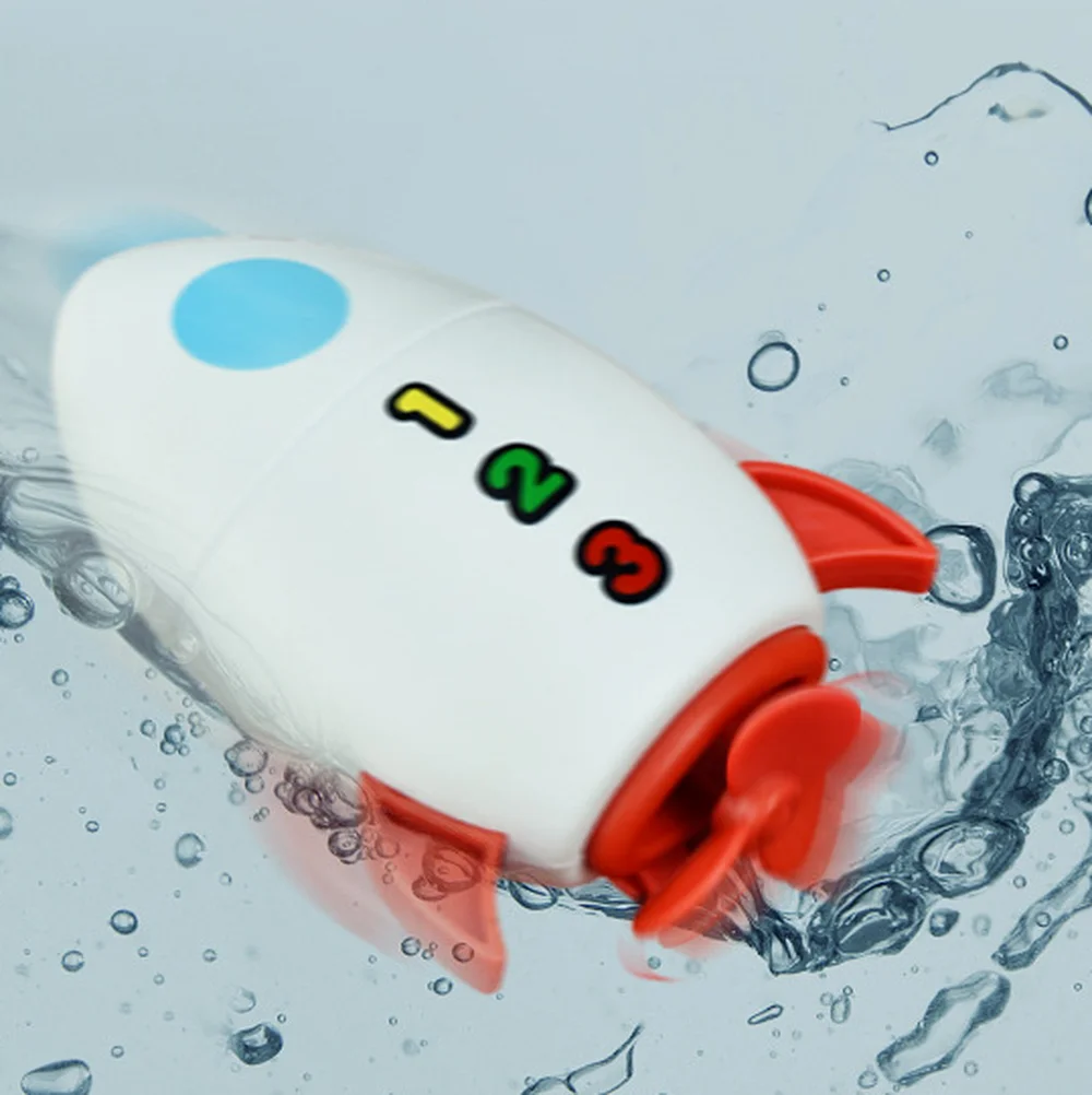

1Pc Baby Bath Toy for Children Baby Swimming Bath Kids Water Toys Rocket Clockwork Bath Toy Beach Water Bath Toys for Toddler