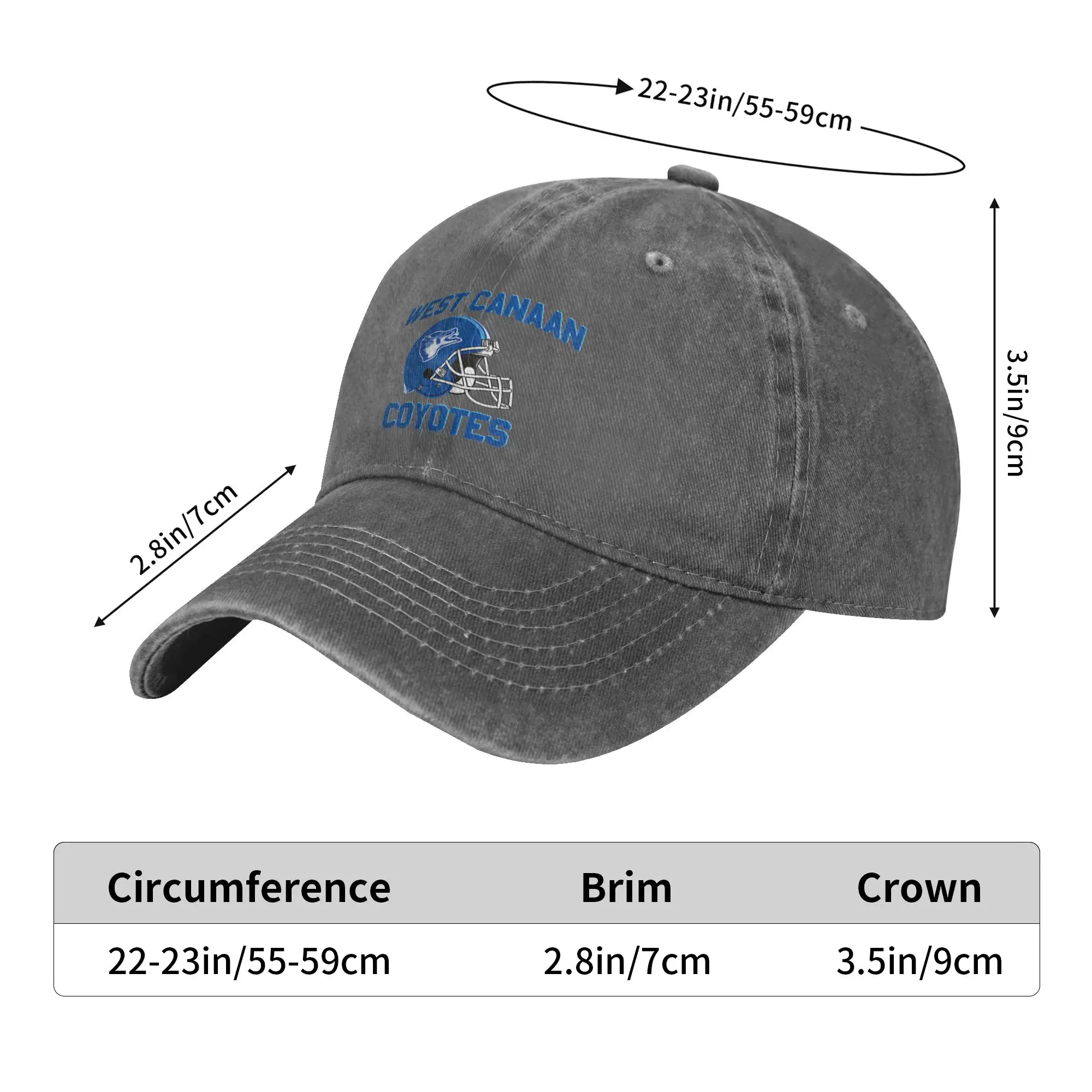 Фото Модная бейсболка Fashion West Canaan Coyotes Helmet, универсальная джинсовая кепка, спортивная кепка №5