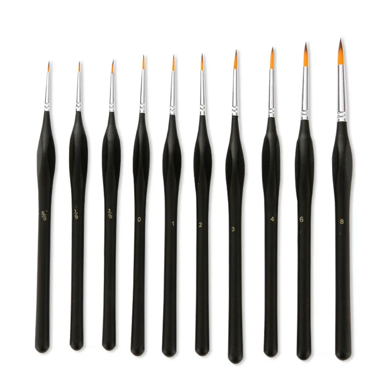

10Pcs Fine Detail Paint Brush Set Miniature Painting Brushes Kit Mini Paints Brush Set For Acrylic,Watercolor,Models