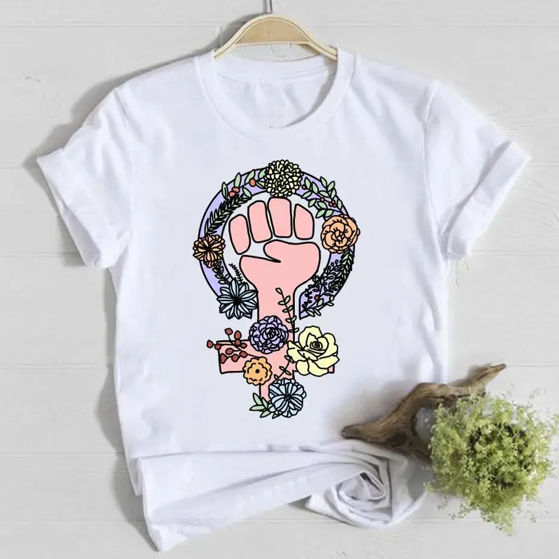 

Tee Top Shirt Lady Flower Plant Lovely Cute Clothes Fashion Tshirt Summer Female T Women Short Sleeve Casual Graphic T-shirts