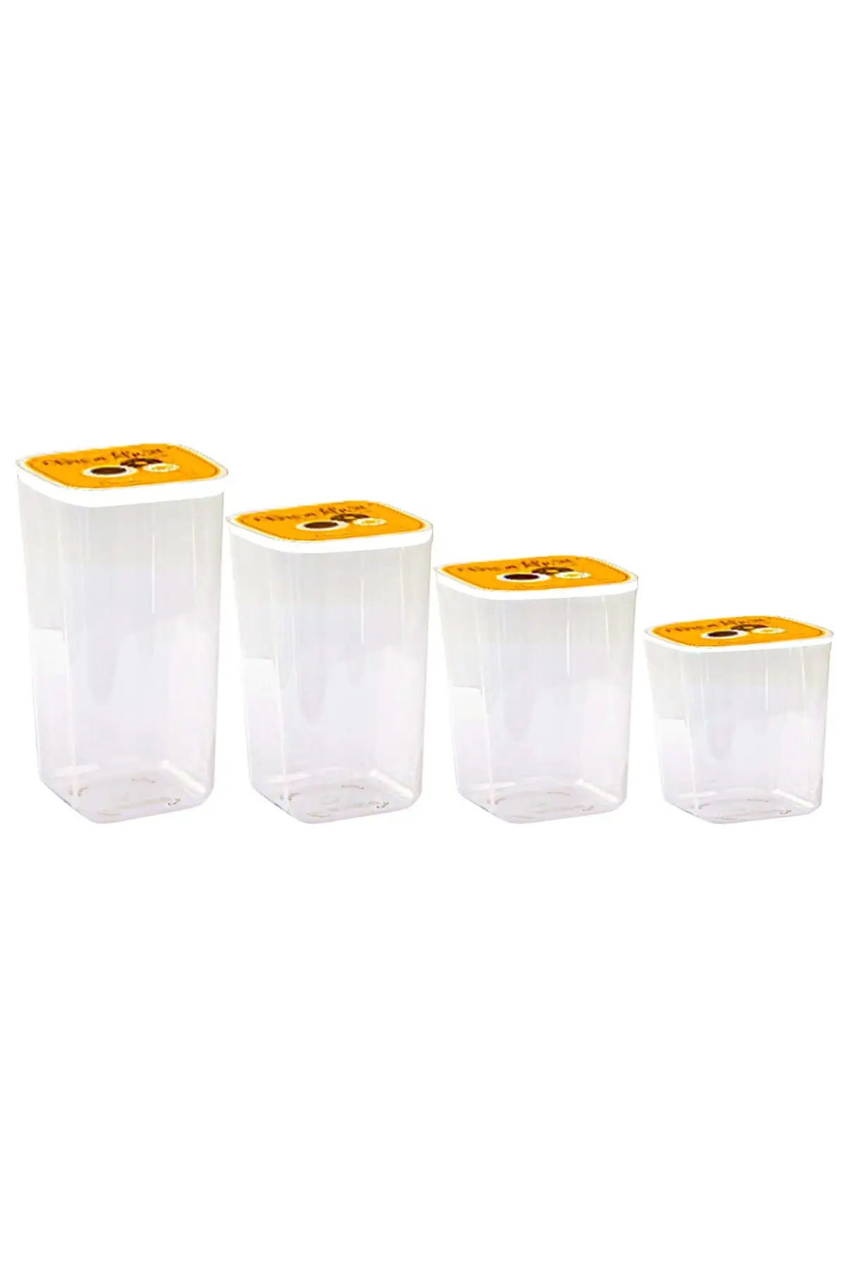 

4 Pieces High Quality Storage Box Case Food Set Vacuum Lid Organizer Kitchen Pantry Bottle Spice Legume Spaghetti Rice Cereals