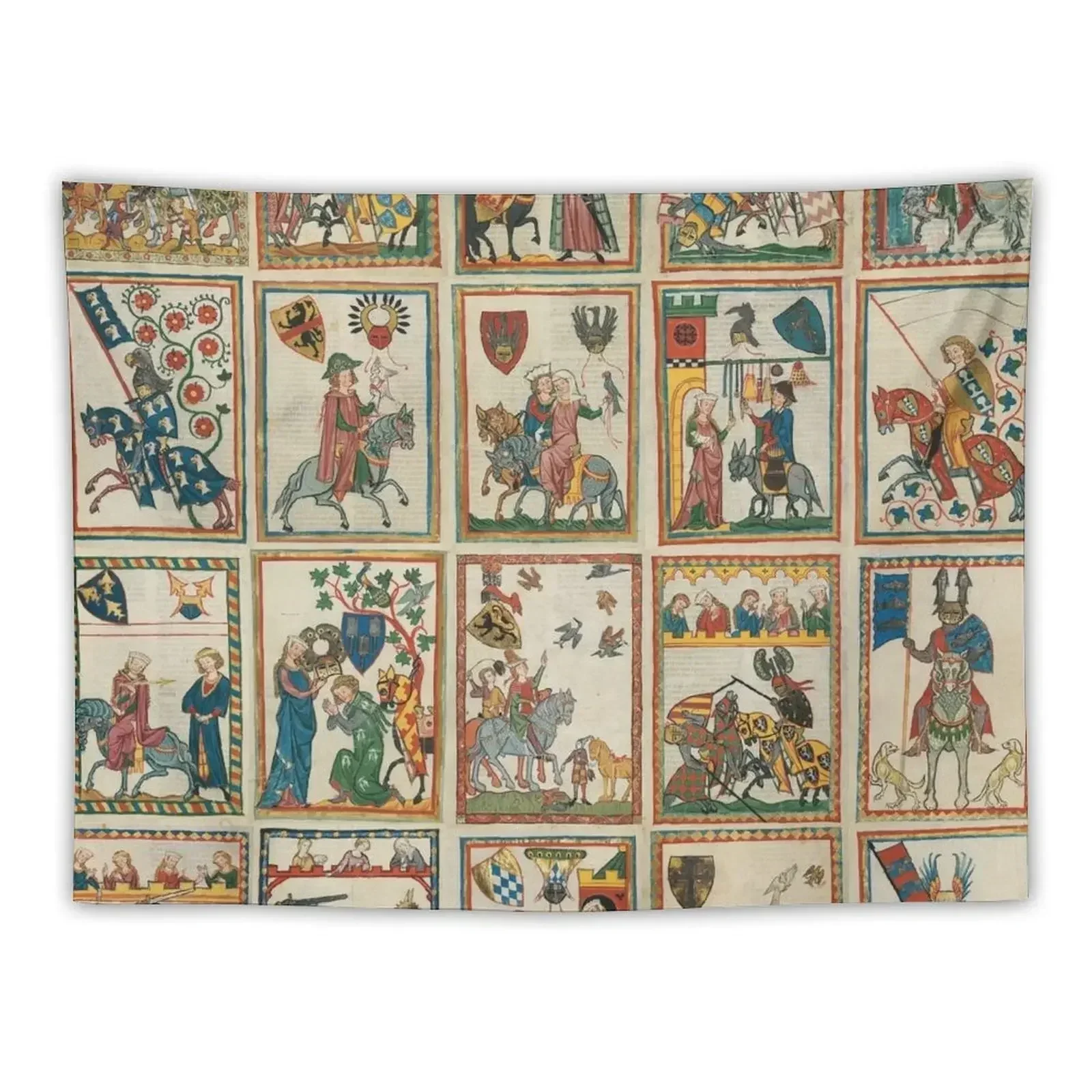 Codex Manesse гобелен ковер на стене открытый декор для спальни