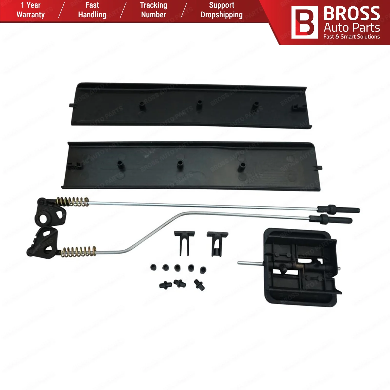 Комплект боковых раздвижных крышек стекла Bross BDP618 ремонт 2 E1847733 для Mercedes Sprinter 2006