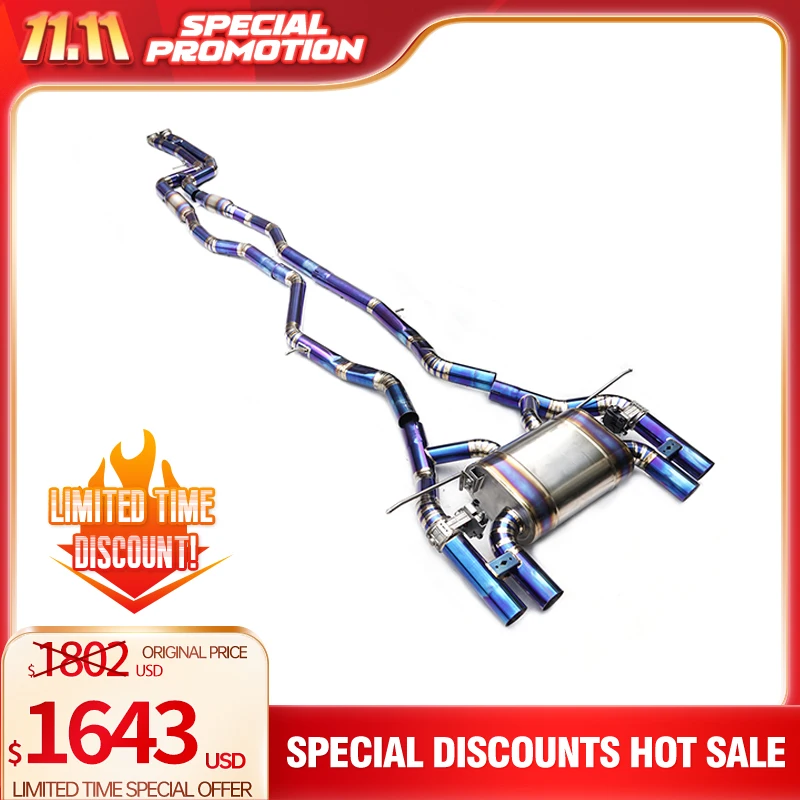 Ограниченное время предложение Catback из титанового сплава с клапаном для BMW M3 M4 F80