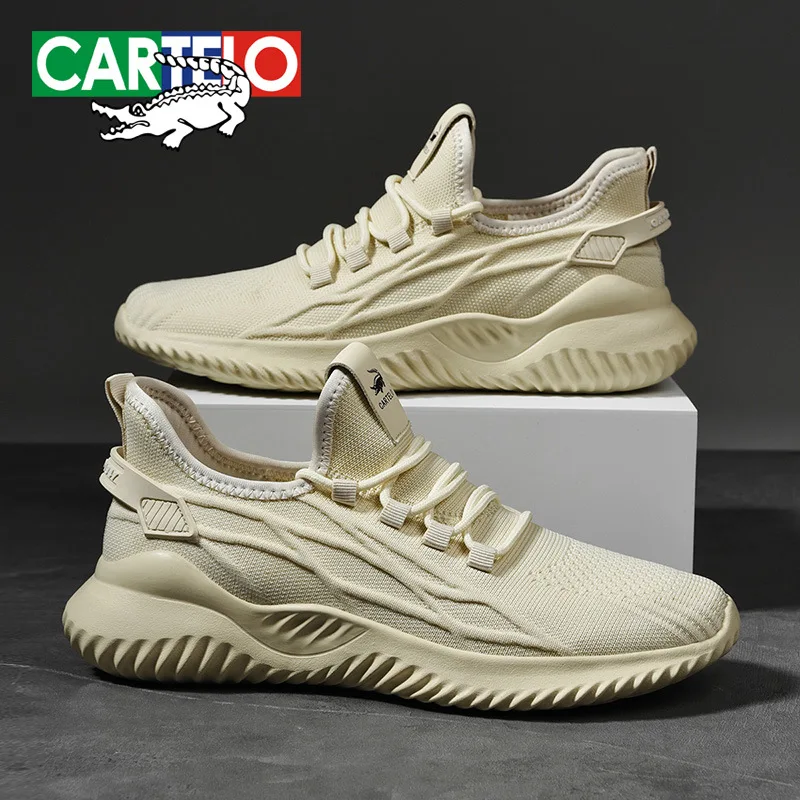 

CARTELO 2023 New Couple Flying Woven Mesh Shoes Outdoor Casual Breathable Four Seasons Lightweight Shoes For Men Women Sneakers