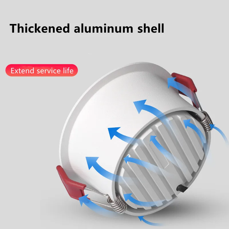 Встраиваемый антибликовый светодиодный потолочный светильник 7 Вт 9 12 15 20 24