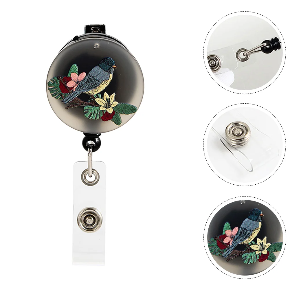 

Chinese Style Badge Holder ID Cards Clip Holder Work Badge Holding Clamp