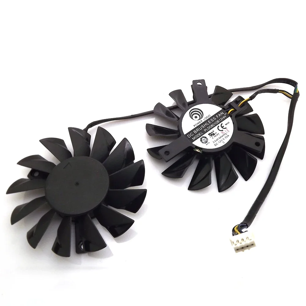 Бесплатная доставка 2 шт./лот PLD08010S12HH 12 В 0 35 А 75 мм для MSI Hawk Twin Frozr GTX650 HD7950 R7870 HD7870