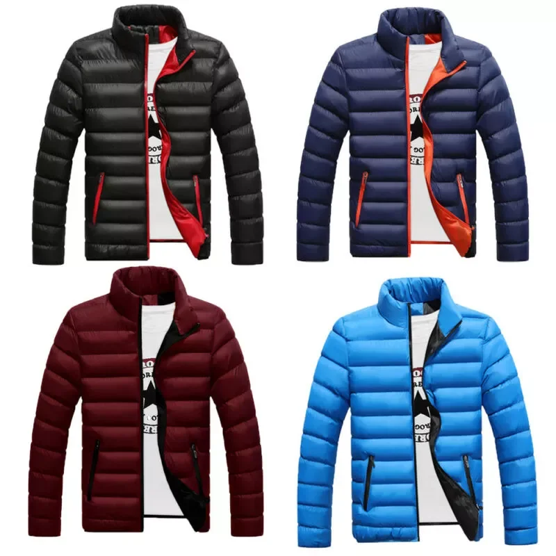 

2023New Jacket Men 2019 New Cotton Padded Thick Jackets Parka Slim Fit Long Sleeve Quilted Outerwear Clothing Warm Coats