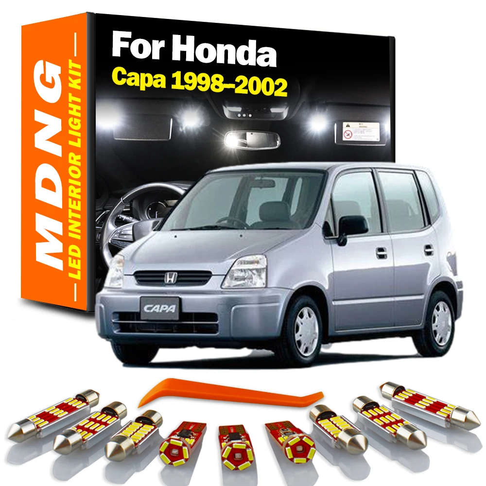 

MDNG 8Pcs Canbus No Error For Honda Capa 1998 1999 2000 2001 2002 Vehicle LED Interior Map Dome Light Bulbs Kit Car Accessories