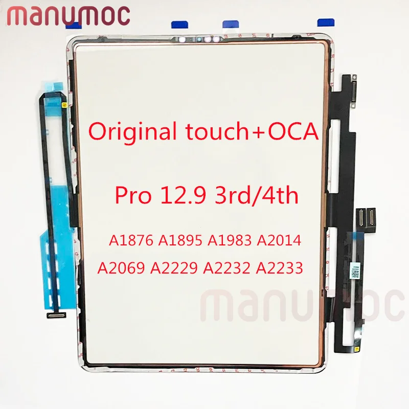 

Оригинальный новый стеклянный сенсорный экран дигитайзер с OCA Tesa лента для iPad Pro 12,9 3rd 4th A1876 A1895 a53 A2014 A2069 A2229 A2232