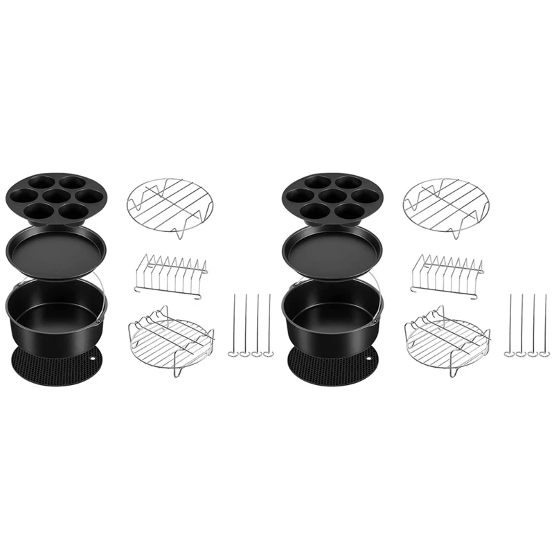 

2 Set Pressure Cooker, Steamer & Air Fryer Bakeware Accessories Compatible For Ninja Foodi 5&6.5&8 Qt OP101,OP301,OP302