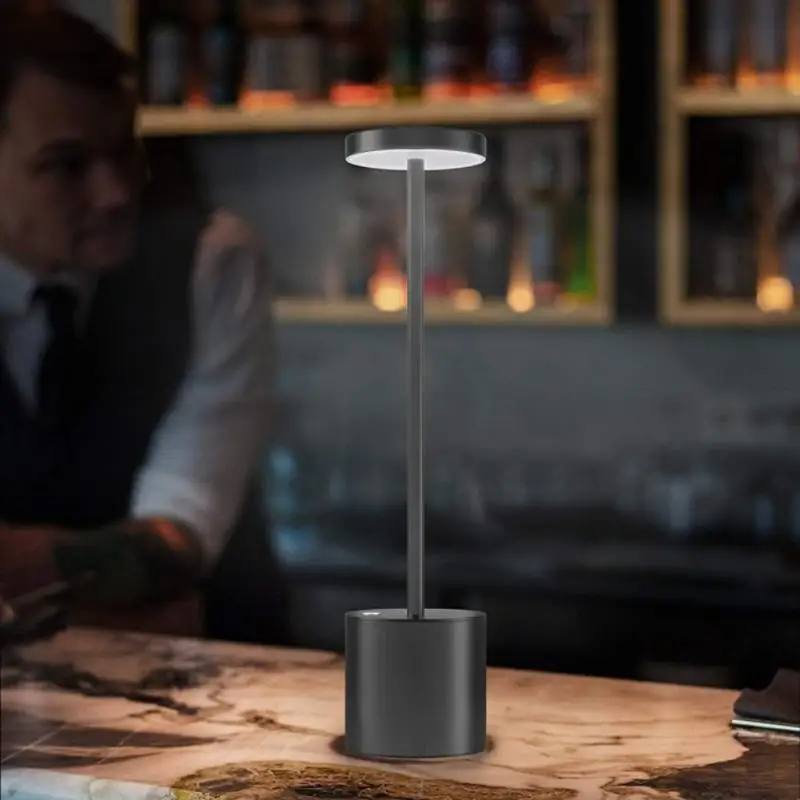 

Rechargeable Table Lamp LED Touch Sensor Desktop Night Light Wireless Reading Lamp For Restaurant Hotel Bar Bedroom Decor Light