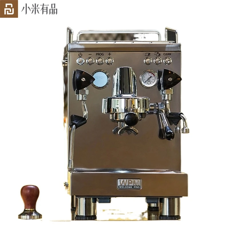 

Youpin-cafetera semiautomática profesional, máquina de café eléctrica comercial, doble bomba, Triple calefacción, acero