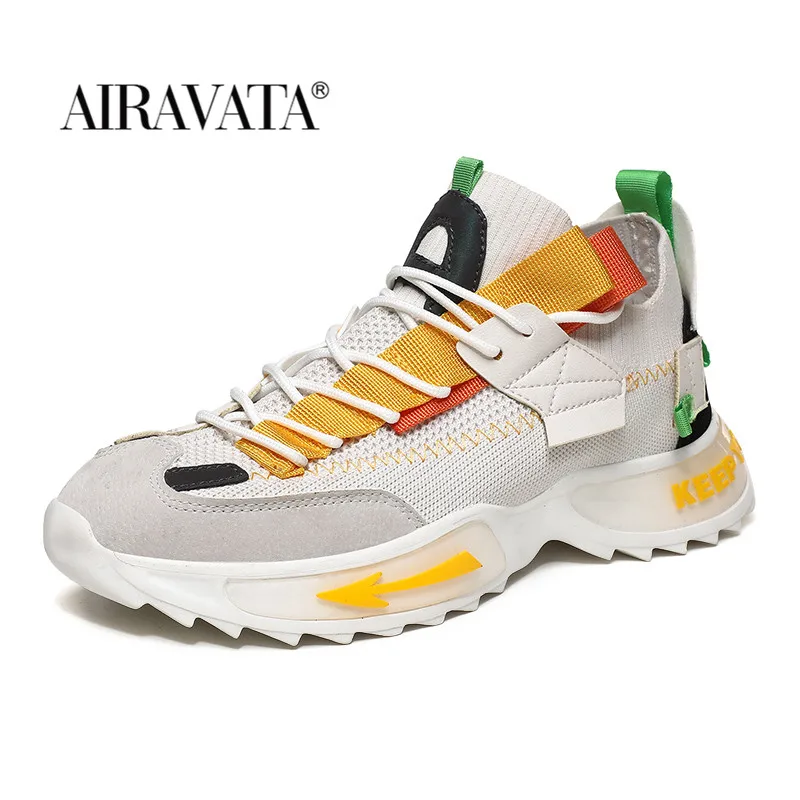 

New Fashion Men Reflective Running Shoes Cushioning Trainers Sports Shoe for Man Breathable Chunky Sneakers