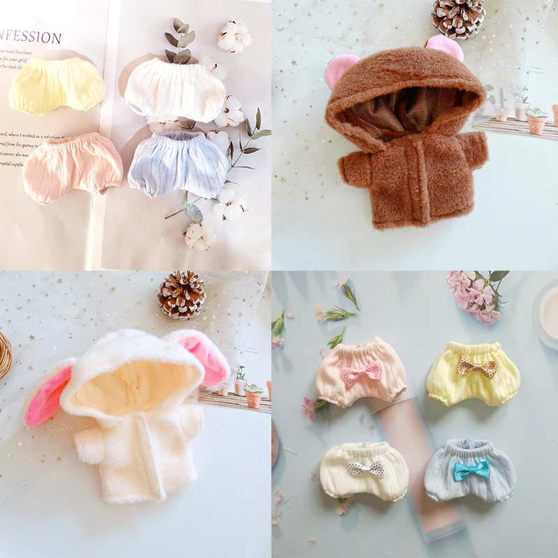 

20cm Kawaii Idol Plush Doll Panties Diapers Puppet Toy Pants Bowknot Short Pants Rabbit Clothes Star Dolls Accessories