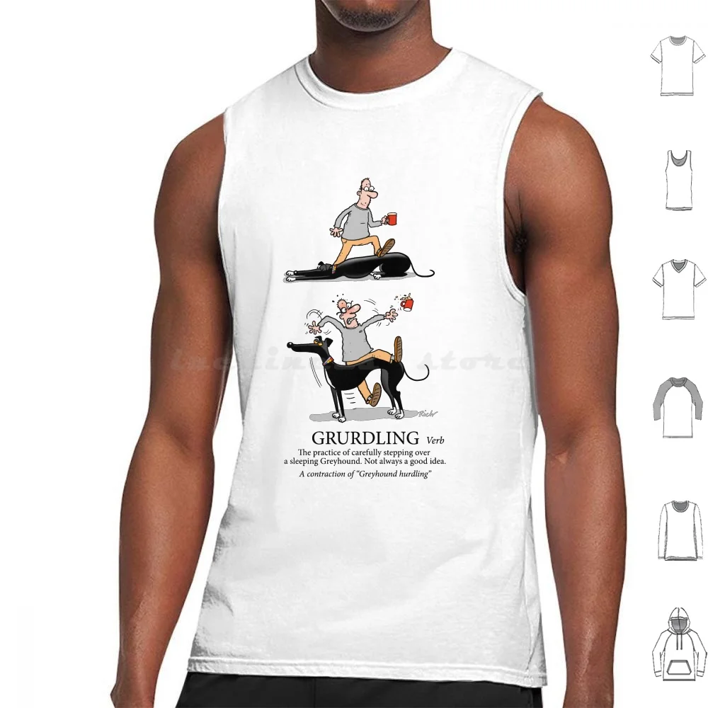 

Grurdling Tank Tops Vest Sleeveless Greyhound Greyhounds Lurcher Lurchers Siighthound Sighthounds Dog Dogs Cartoon Rich