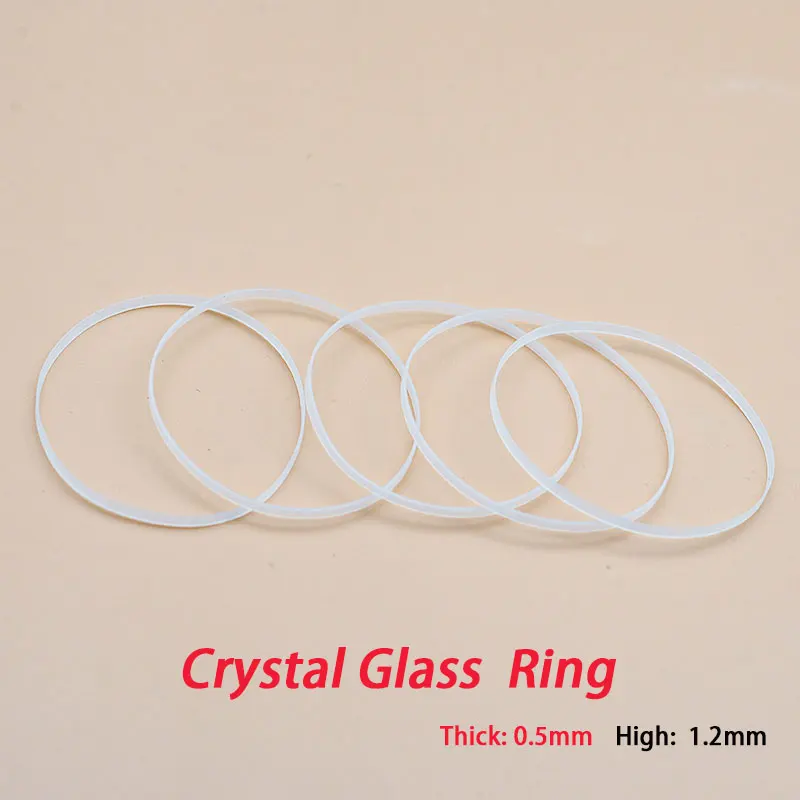 2pcs White Gasket I-Ring Watch Waterproof Ring Fit Seiko Tissot Citizen Watch Glass Crystal  Dia 26-35mm Thickn 0.5mm Height 1.2