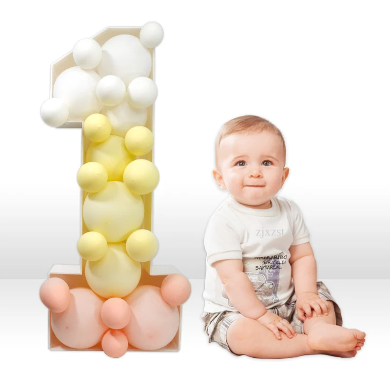 93 см гигантский воздушный шар с номером наполнительная коробка рамка для