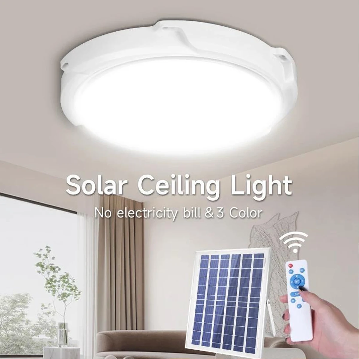 

Solar Light Outdoors Pendant Lamp Indoor Ceiling Light with Remote Control Outdoor Solar Lamp Garden Home interior solar lamp