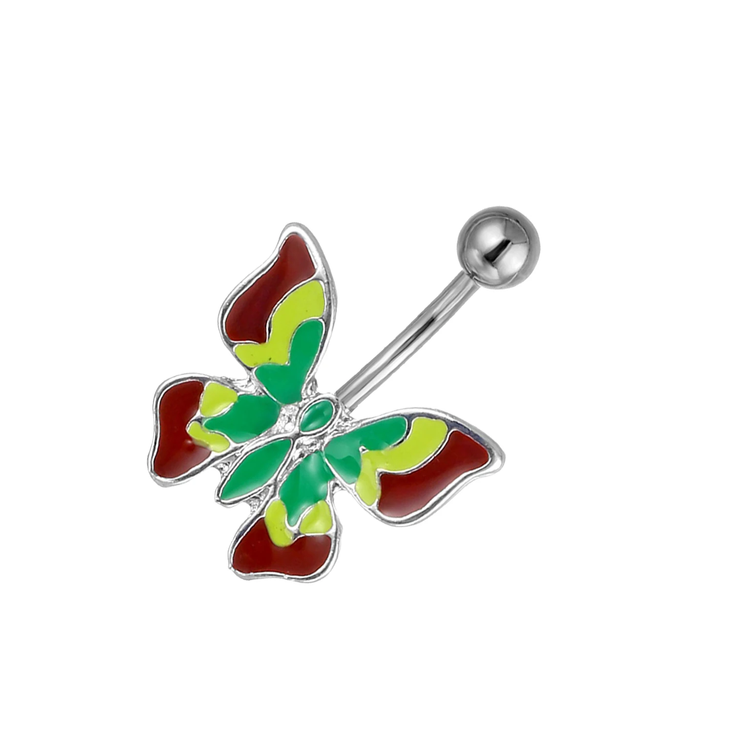 Женский пирсинг пупка в форме бабочки ювелирное изделие из нержавеющей стали 1