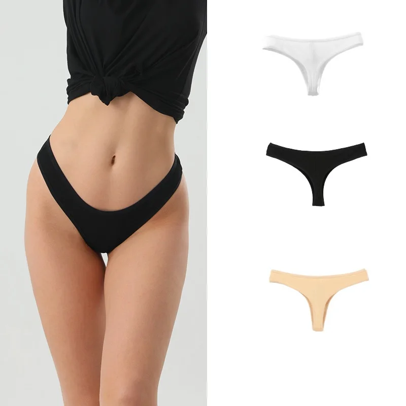 

3Pcs Summer Womens Bikini Sexy Plus Size 100% Cotton Low-Rise G-String Gentle Comfortable Panties Briefs Lingerie Wholesale Lots