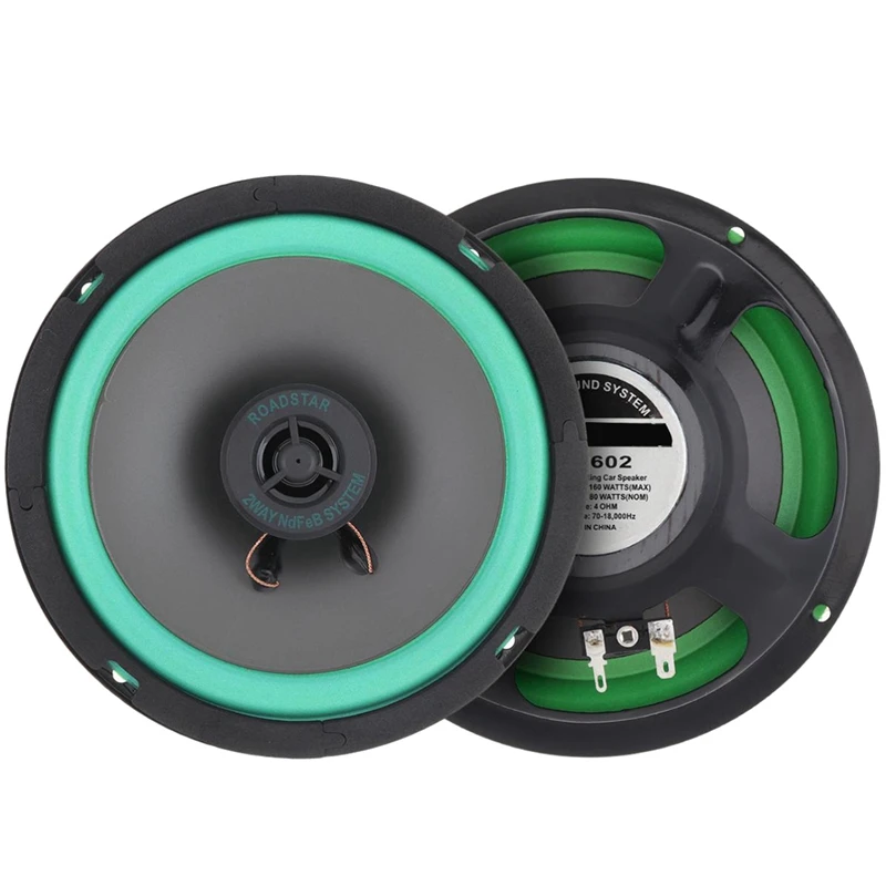 

2Pc 6.5 Inch 160W Car Hifi Coaxial Speaker Vehicle Door Auto Audio Music Stereo Subwoofer Full Range Frequency Speakers