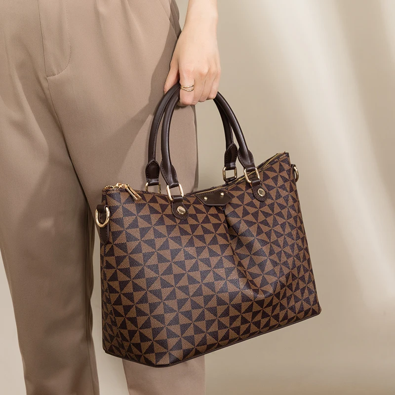 Women Handbags Shoulder Crossbody Strap 2022 New Trend Tote Bag Men Large Leather Luxury Fashion Designer Plaid Shopping Travel