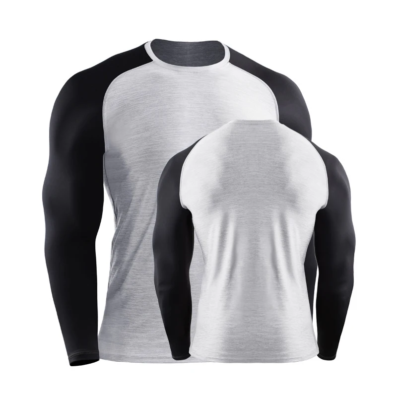 

Running T Shirts Jogging Tops Sweatshirts for Basketball Football Sport Male Fitness Tights Quick Drying Long-sleeved Base Layer