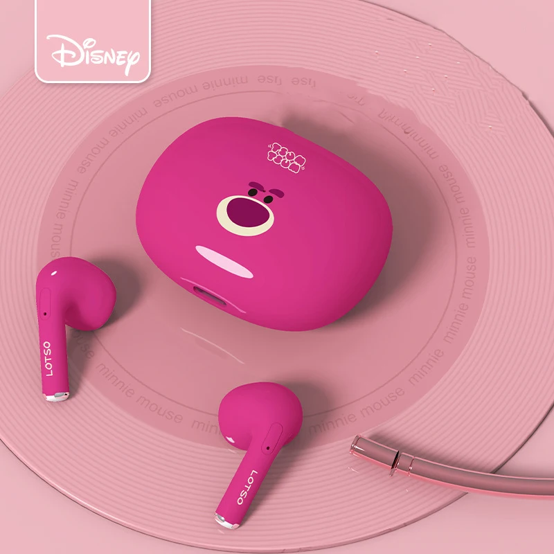 

Disney TWS Wireles Bluetooth 5.1 Earphone Hifi Stereo Semi-In Ear Earbuds Quick Charge Mickey Lotso Donald Duck Noise Headphones