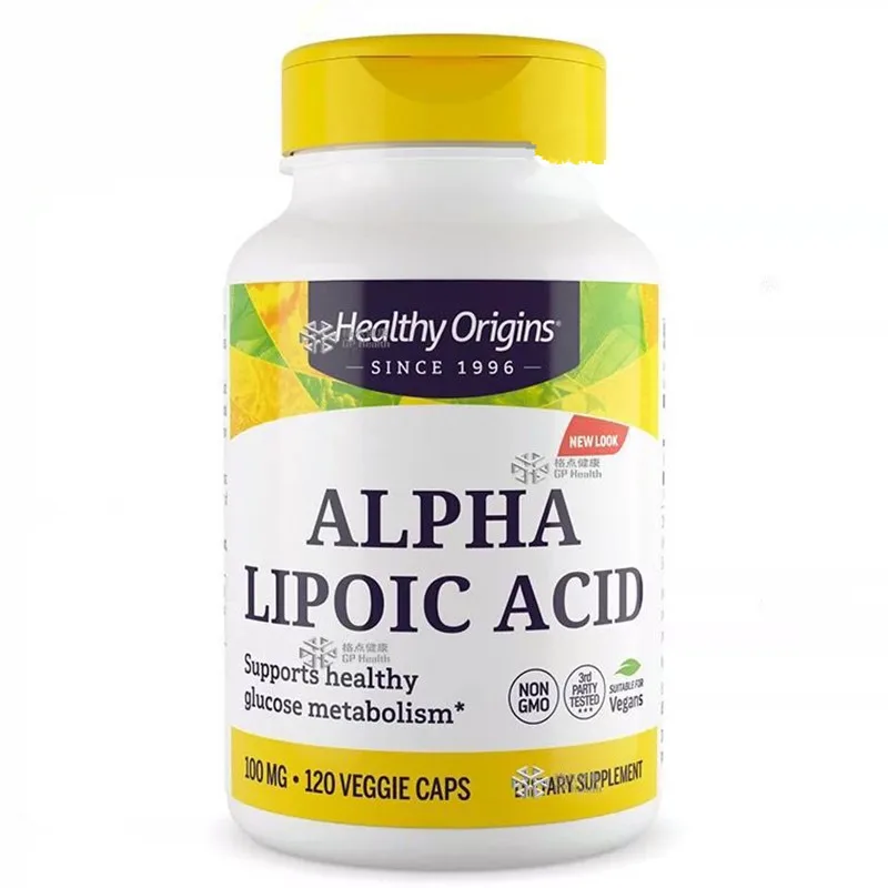 

Healthy Origins Alpha Lipoic Acid Supports Healthy Glucose Metabolism Balance Blood Sugar 100mg*120Capsules