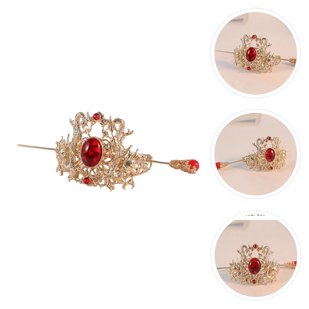 

Simple Hair Crown Hairpin Miss Bridal Headpiece Retro Chopsitck Pins Iron All-match Stick