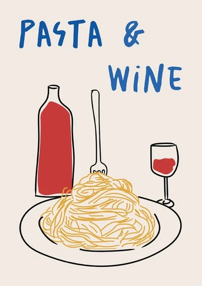 

Художественный Принт «Винные Тосты» HALFLEMART на холсте