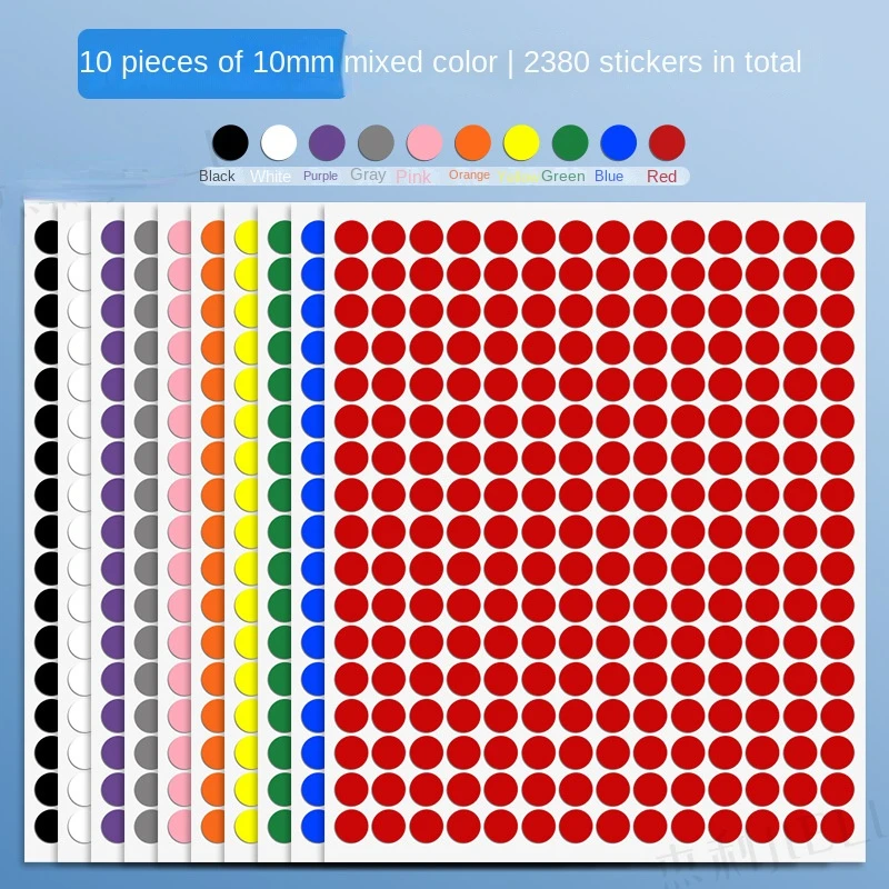 Цветные круглые точечные наклейки