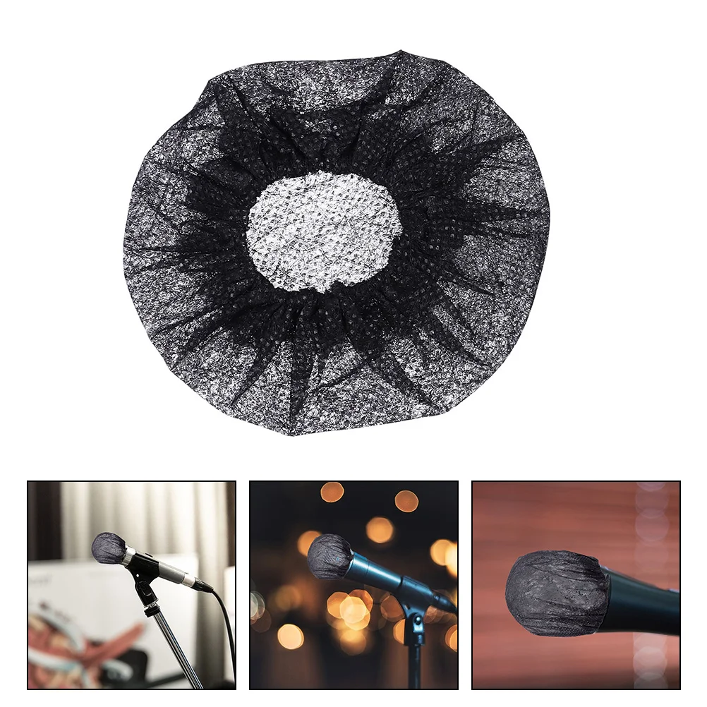 

Mic Cover Microphone Covers Disposable Windscreens Windscreen Black Fabric Mesh Recording Ktv Supplies Home Karaoke Filters